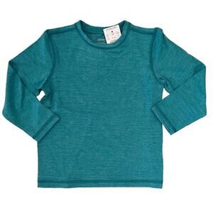 NWT J. Crew Boys' Teal Green Long Sleeve Performance Tee - Size 2